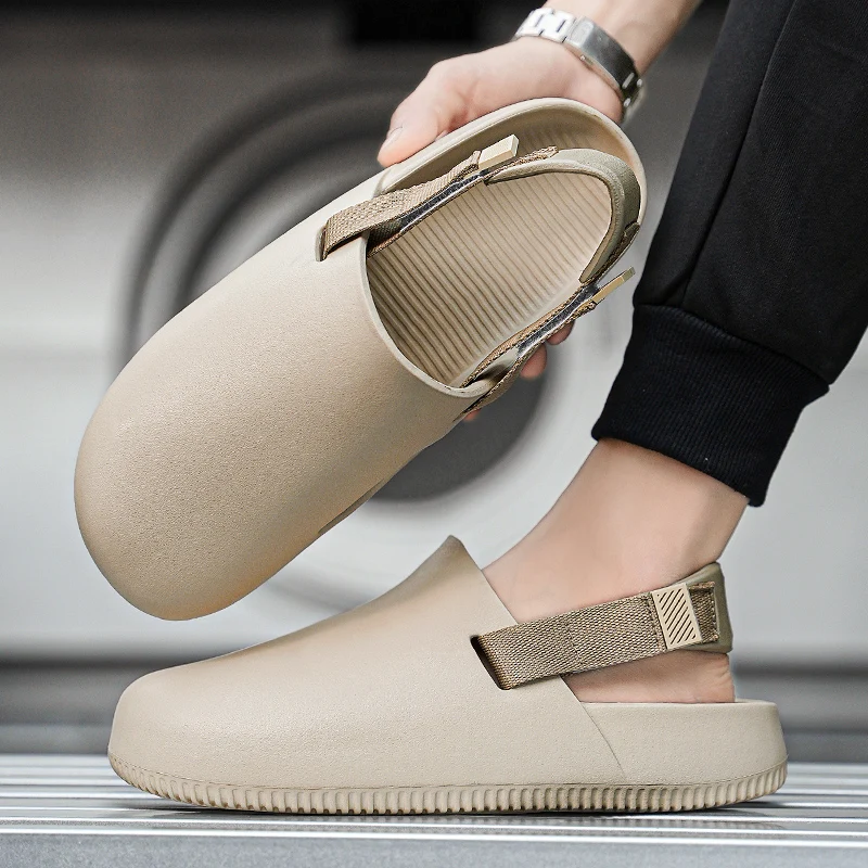 Men's Lightweight EVA Summer Sandals, Quick-Dry Water Shoes, Casual Clogs For Beach & Garden_voghion.com