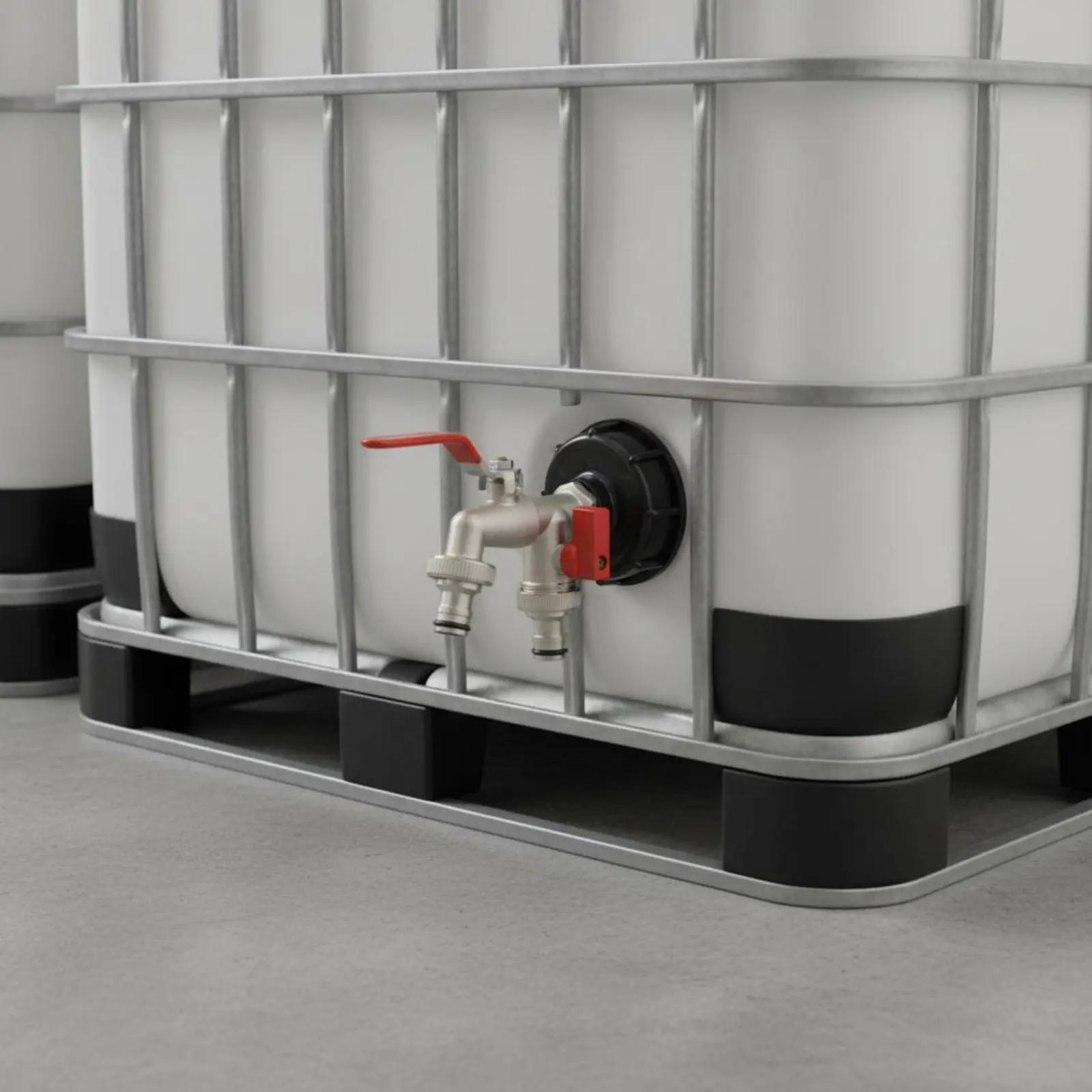 Adaptateur de vidange pour conteneur de liquide en vrac, Robinet de distribution pour conteneur de liquide en vrac, Adaptateur de robinet 1 à 2 pour le contrôle de l'eau, Résistant aux fuites