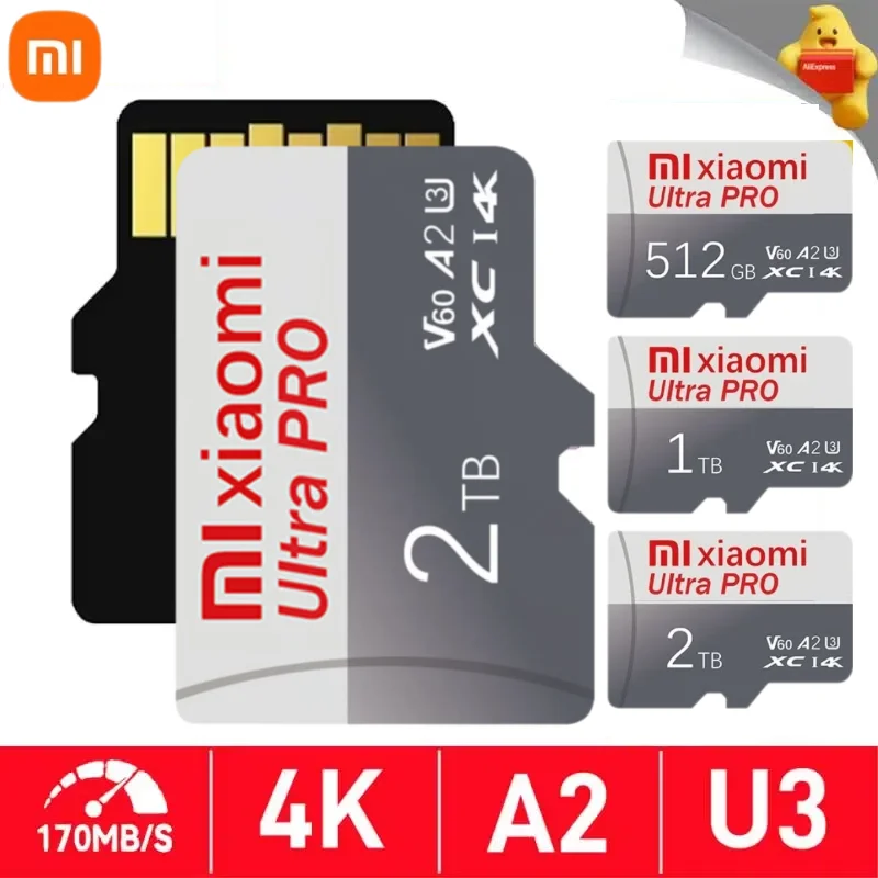 Xiaomi 2TB SD Memory Card 1TB 512GB 256GB A2 U3 Micro TF SD Card 128GB 64GB High Speed MLC TF Card For Nintendo Switch Games