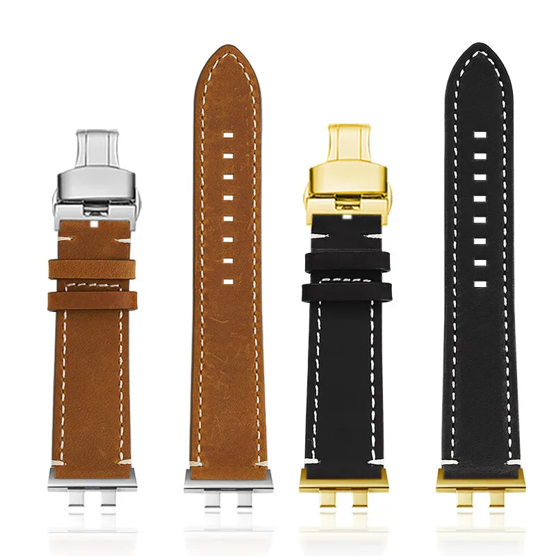 Casio G-SHOCKおよびGMW-B5000シリーズ用の小さな正方形の時計ストラップ,レトロな牛革のおもちゃ,ゴールドとシルバーのレンガ,記念日シリーズ