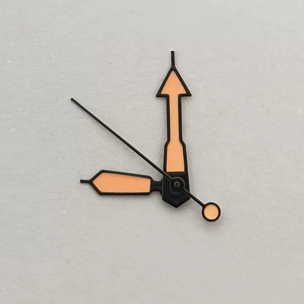 New Black Edged Arrow Pointer Green Luminescent 9*13*13mm Three Hand Watch Hands Compatible with Japanese NH35/36/4R Movements