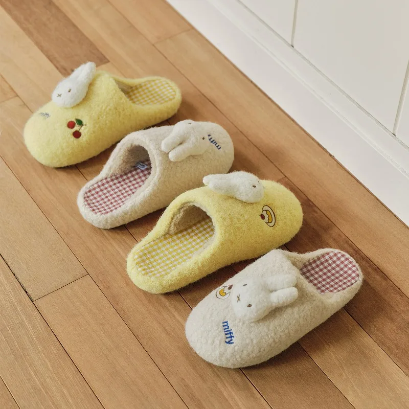 Neue Miffy-Kaninchen-Baumwollpantoffeln, kreative Cartoon-Hausschuhe, warm, bequem, hochwertig, einfach, niedlich, rutschfest, langlebig. – Detail 3
