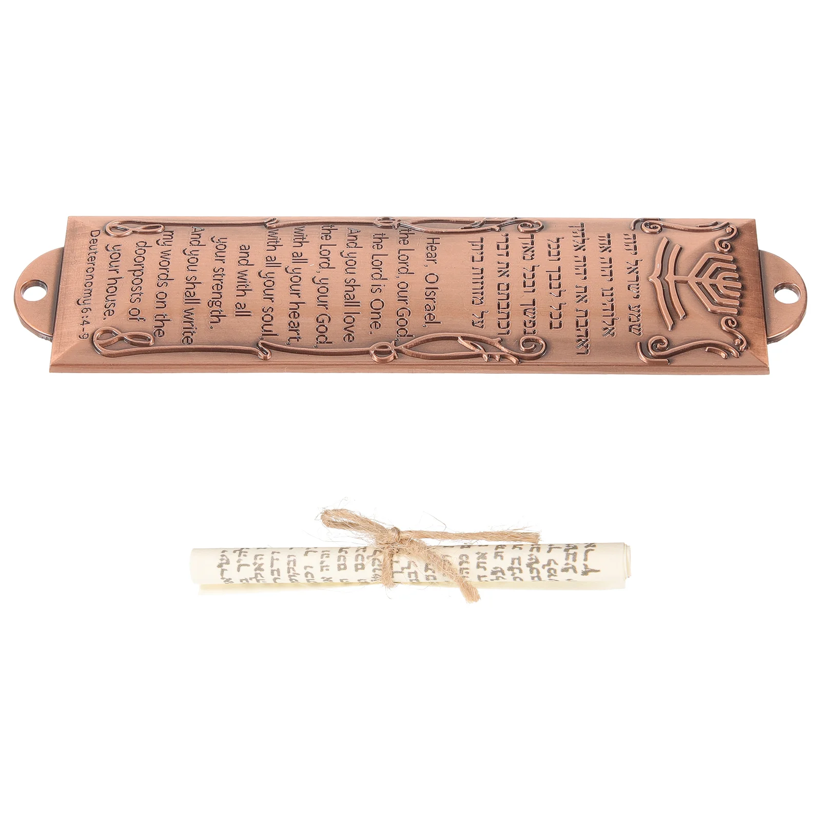 Religious Mezuzah Scroll Retro Decor Scripture Jesus Judaica Alloy Metal Craft Baby Jewish Symbols