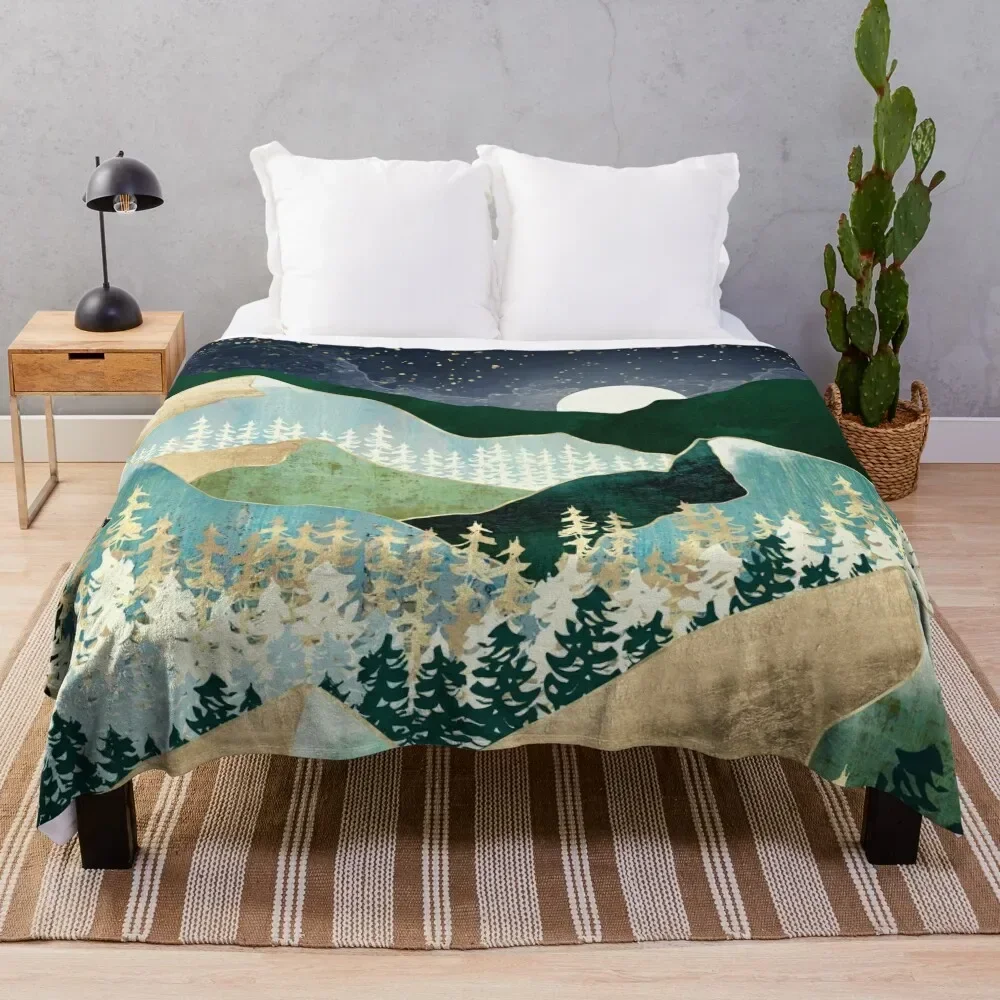 

Spring Night Vista Throw Blanket Multi-Purpose Soft Big Blankets