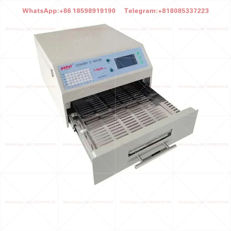 Small Reflow Soldering Machine T-962A - Intelligent Infrared PCB Desktop Drawer Furnace for Electronic Components