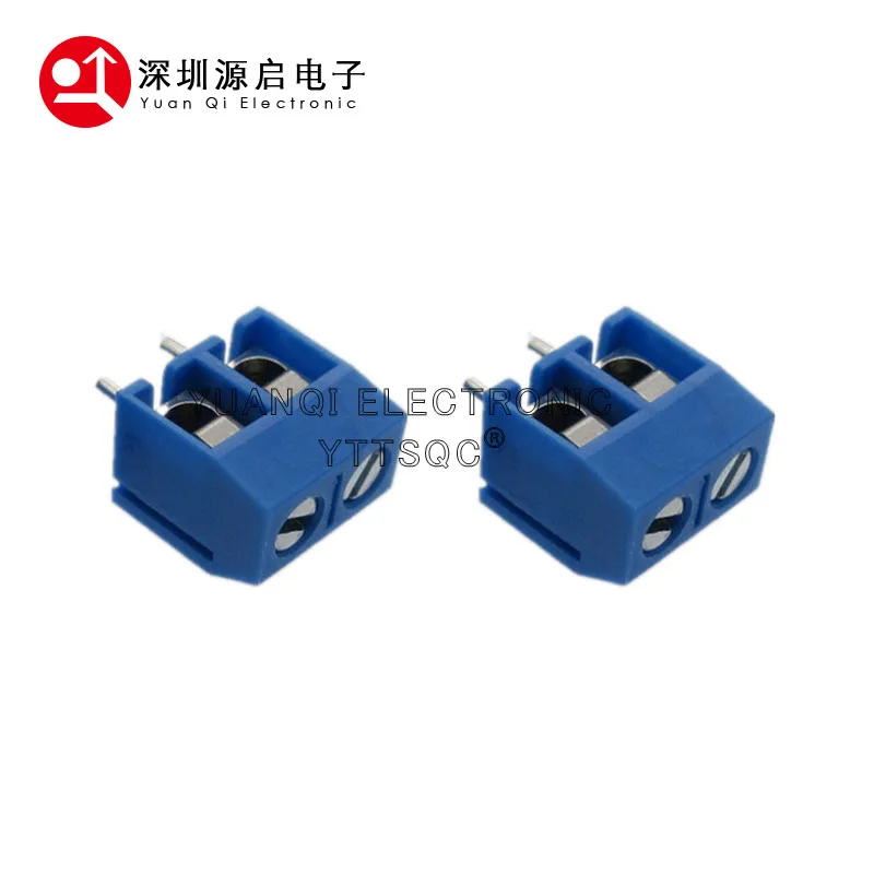 50pcs 5.08-301-2P 301-2P 2 Pin Screw Terminal Block Connector 5mm Pitch KF301