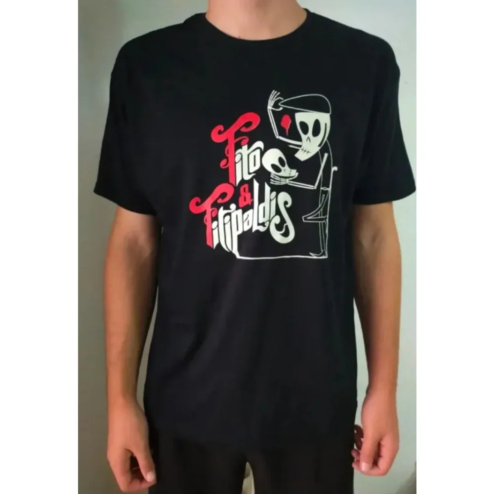 FITO Y FITIPALDIS Camiseta de música rock manga corta algodón estampado ropa casual elección ideal para entusiastas de la música