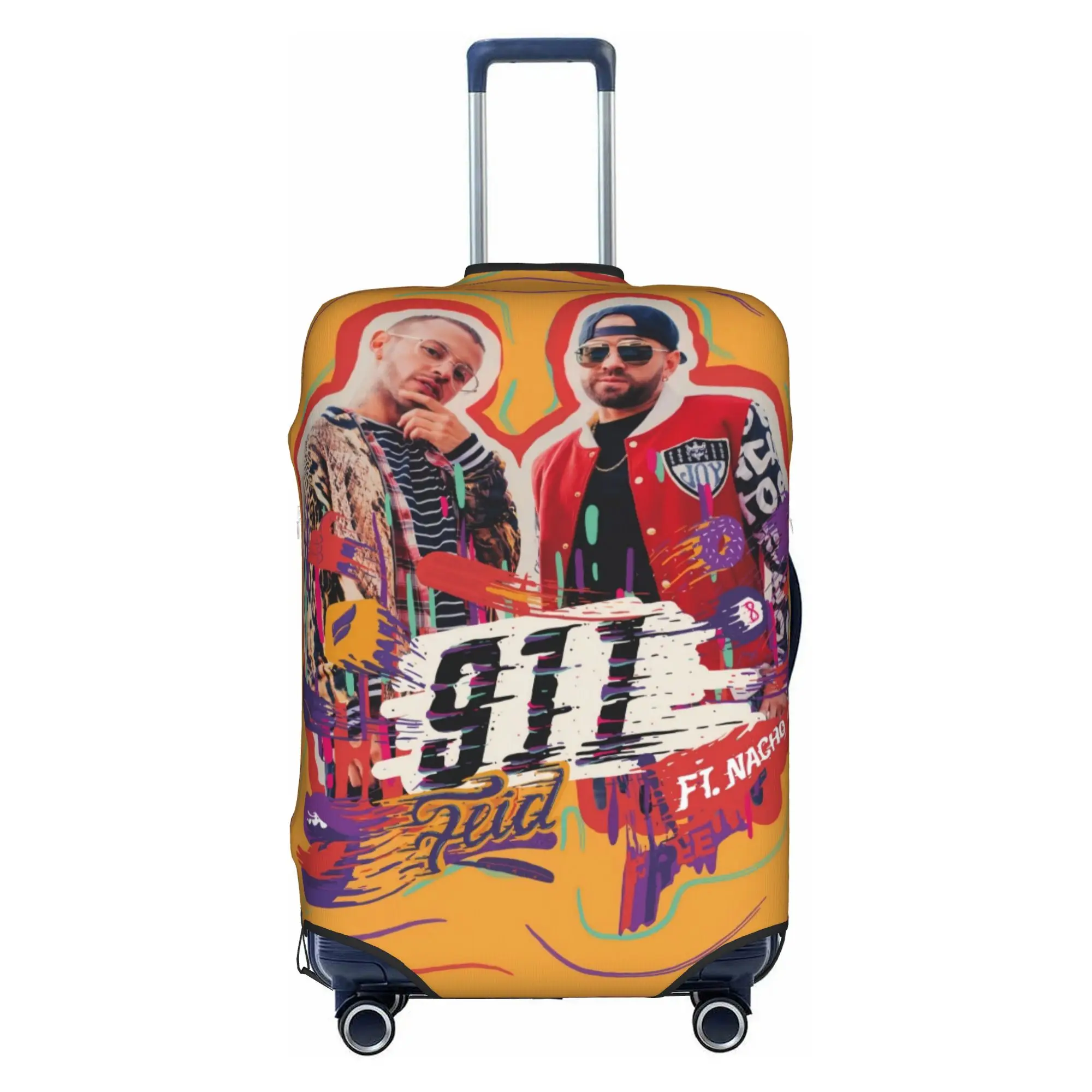 Colombian F-Feid Ferxxo Luggage Cover Protector 90s Rap Music Songwriter Travel Suitcase Protective Cover for 18-32 Inch