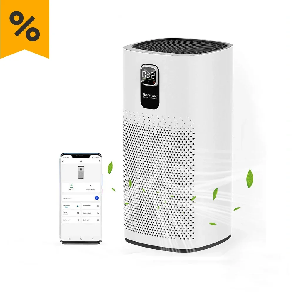 

Proscenic A9 White Air Cleaner H13 True HEPA Filter Air Purifier