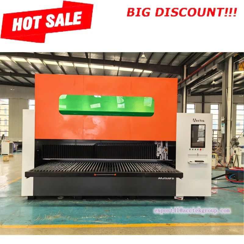 Full Enclosed Push And Pull Table Sheet Cnc Laser Metal Cutting Machine Price AKJ1530F