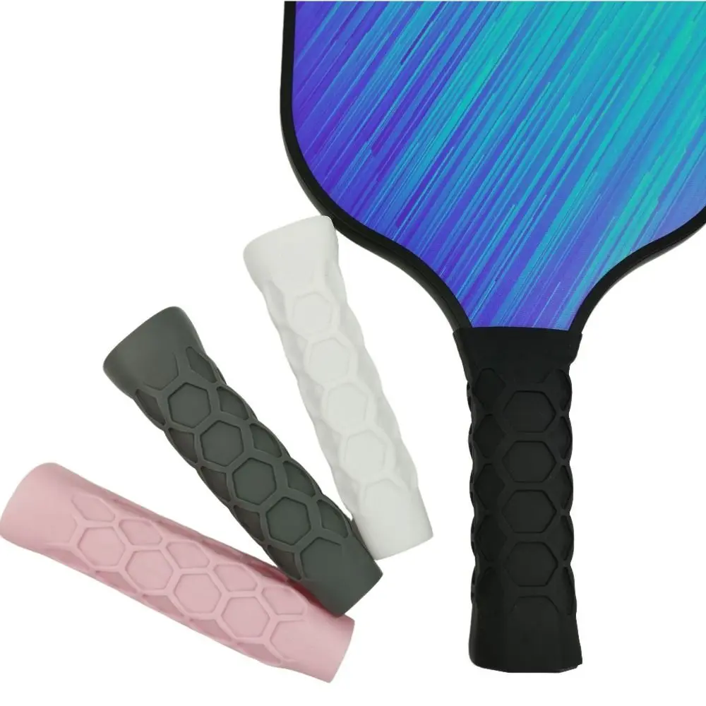 Silicone Undergrip For Pickleball Paddle Grip Cover Non-Slip Honeycomb Design Reusable Handle Grip Cover Padel Accessories