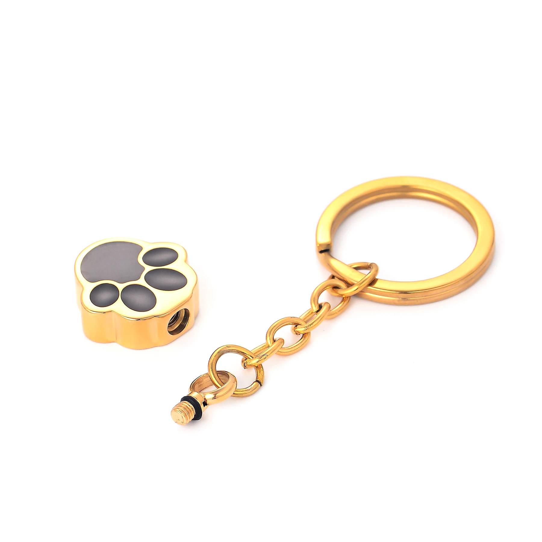 الفولاذ المقاوم للصدأ الحيوانات الأليفة باو طباعة جرة قلادة المفاتيح للإنسان الحيوانات الأليفة رماد جولة القلب باو الحرق ميموريا تذكار مجوهرات #3