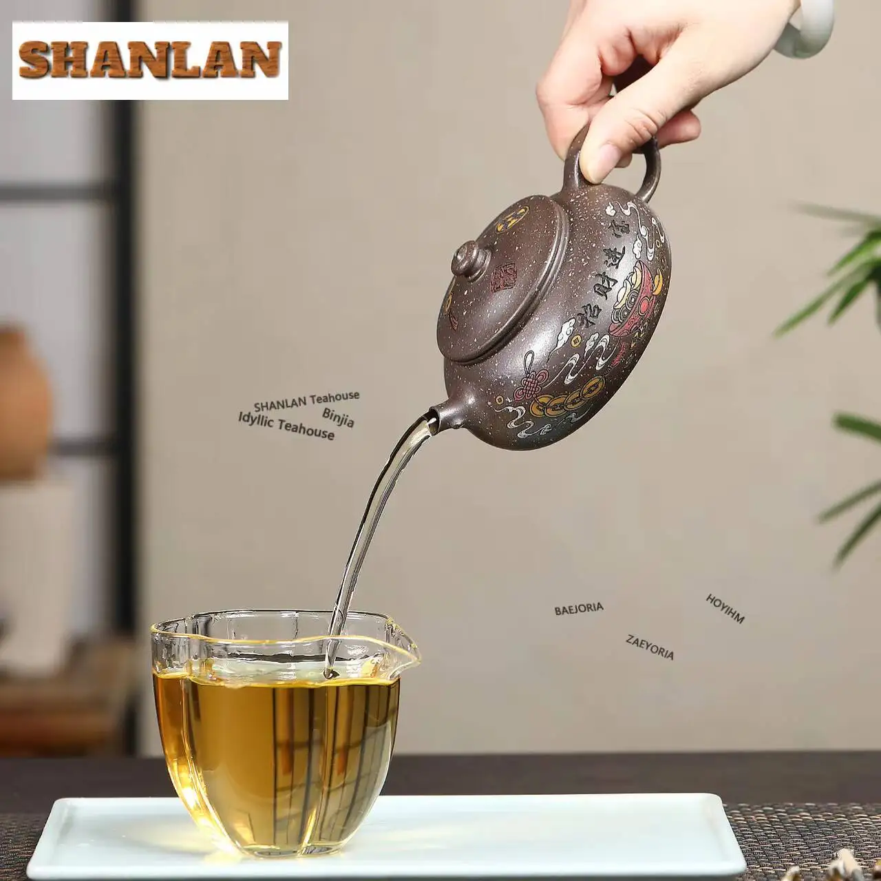 240ml Boutique Yixing Purple Clay Teapots Handmade Cold River Pot Raw Ore Sky Star Mud Kettle Chinese Zisha Tea Set Teaware