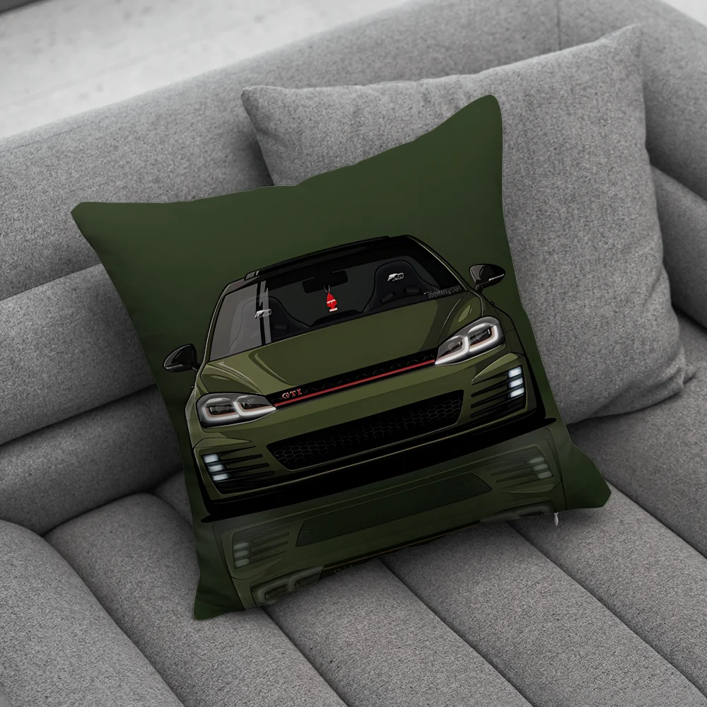 

G-Golf G-GTI Car Pillow Case Soft Cushion Cases for Farmhouse Sofa Decor Home Decorations and Protector