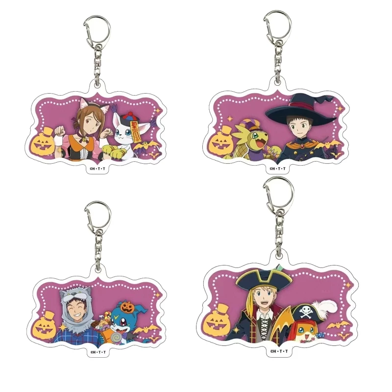 

Digimon Adventure Acrylic Keychain Anime Games Cartoon Plush Schoolbag Bag Cute Pendant Toy Taichi Piyomon Tailmon Agumon Yagami