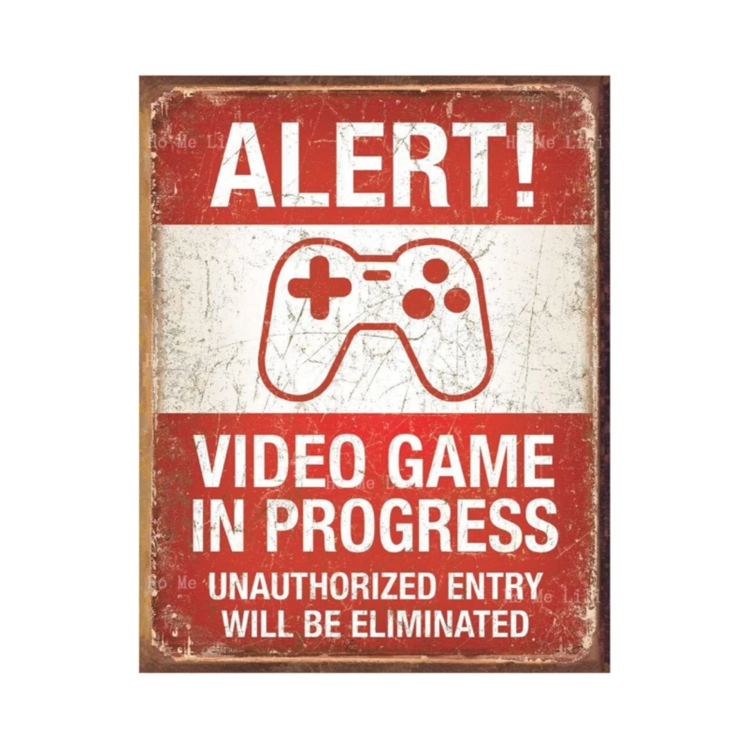 

Оловянные знаки для видеоигр в режиме отчаяния, Ностальгический старинный Металлический Настенный декор, табличка, железная пластина, живопись