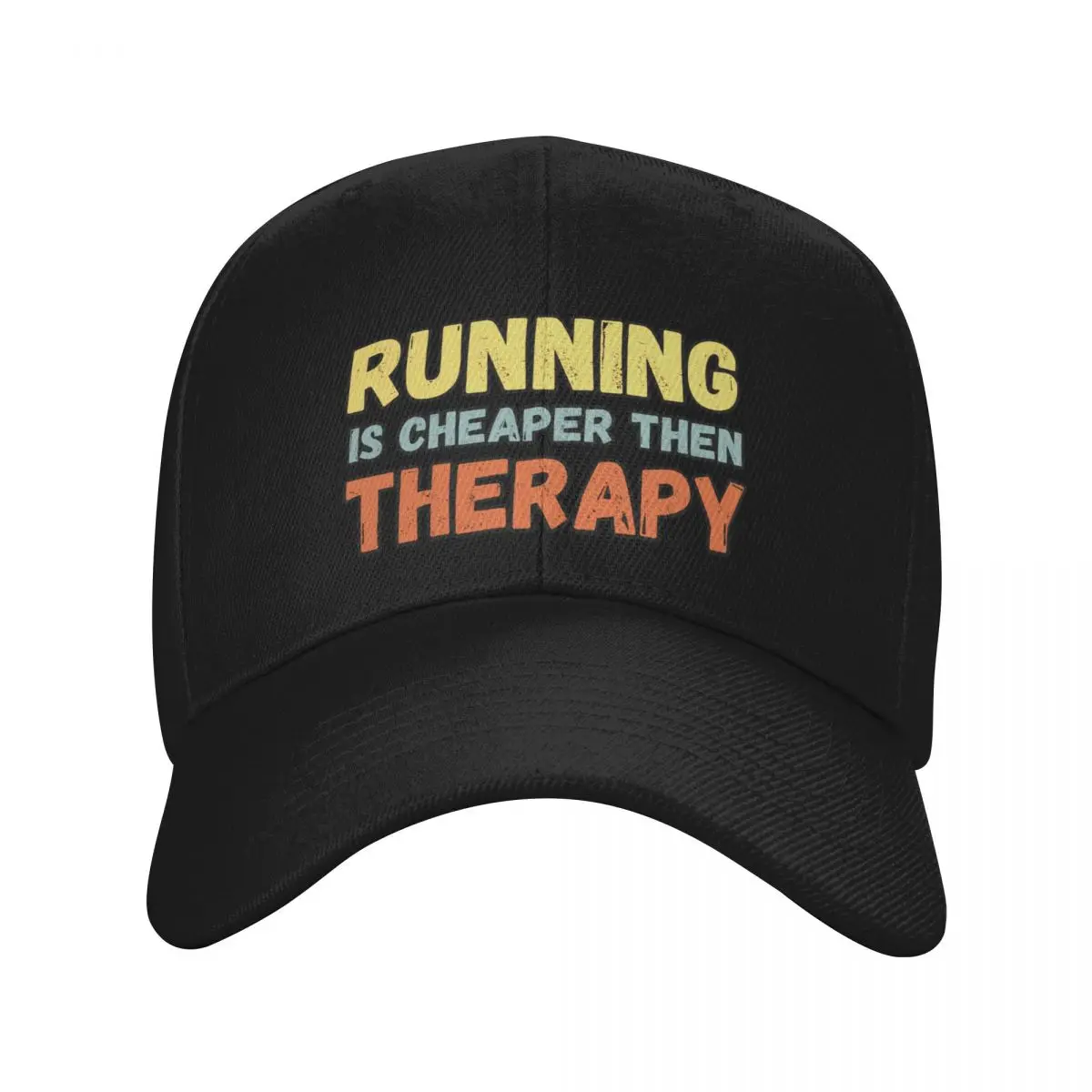 Running is Cheaper Than Therapy Baseball Cap Hat Beach Golf Cap Hood Mens Hats Women's