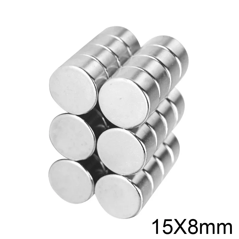 2/5/10/20/30pcs 15x8 Small Magnets 15mmx8mm N35 circular Neodymium Magnet 15x8mm Permanent NdFeB Magnet 15*8 Disc magnet