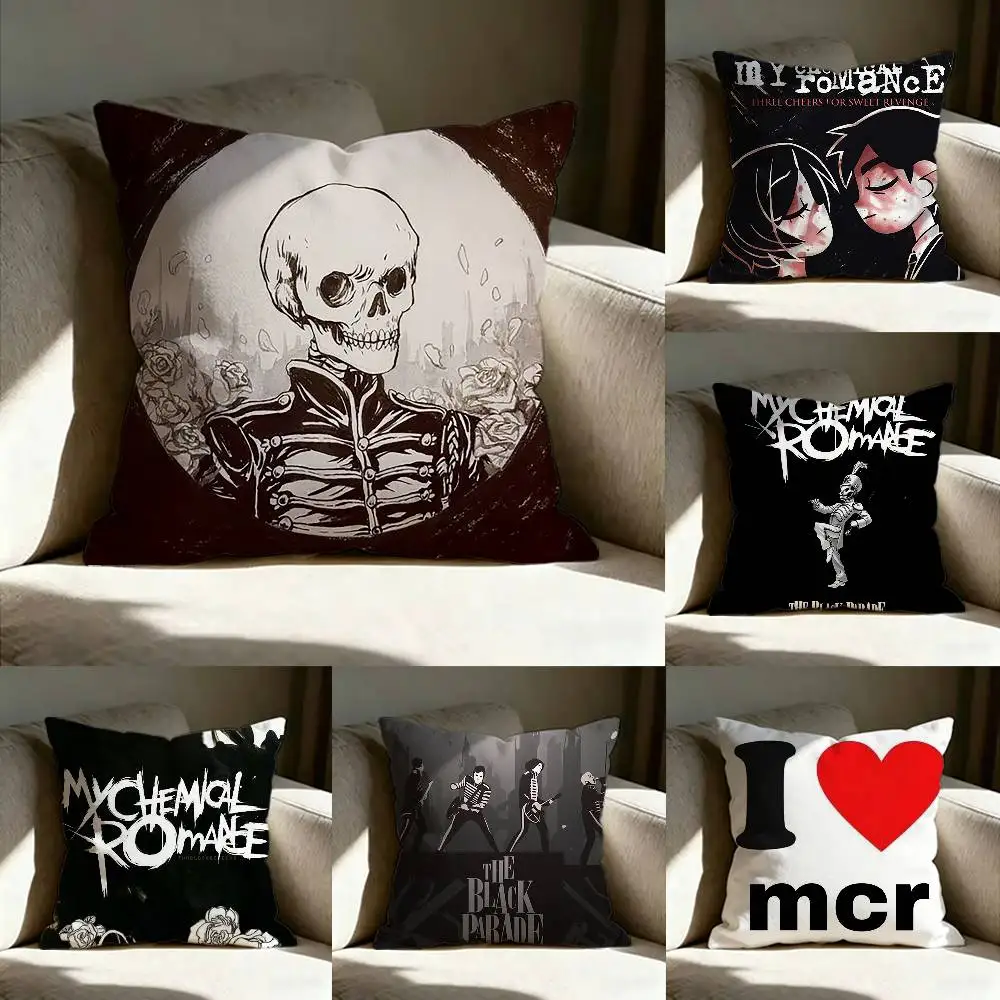 

M-My C-Chemical R-Romance-S Band Various Sizes Square Pillow Case For Car Home Bedchamber Decor