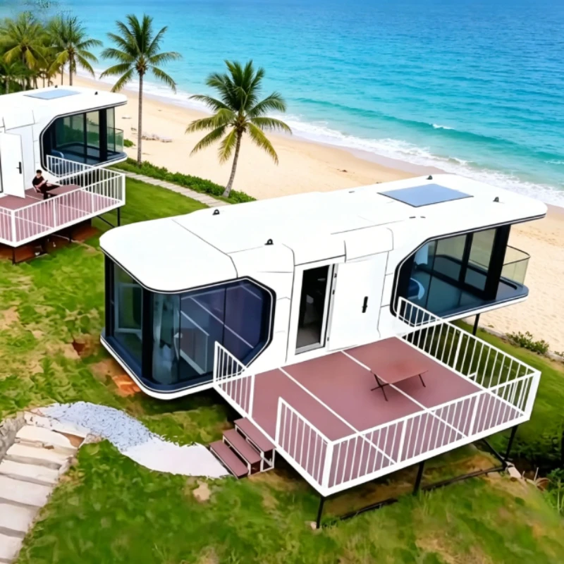 Customized Extendable Capsule House Space Prefabricated Capsule Container House Commercial Space Airship Pod
