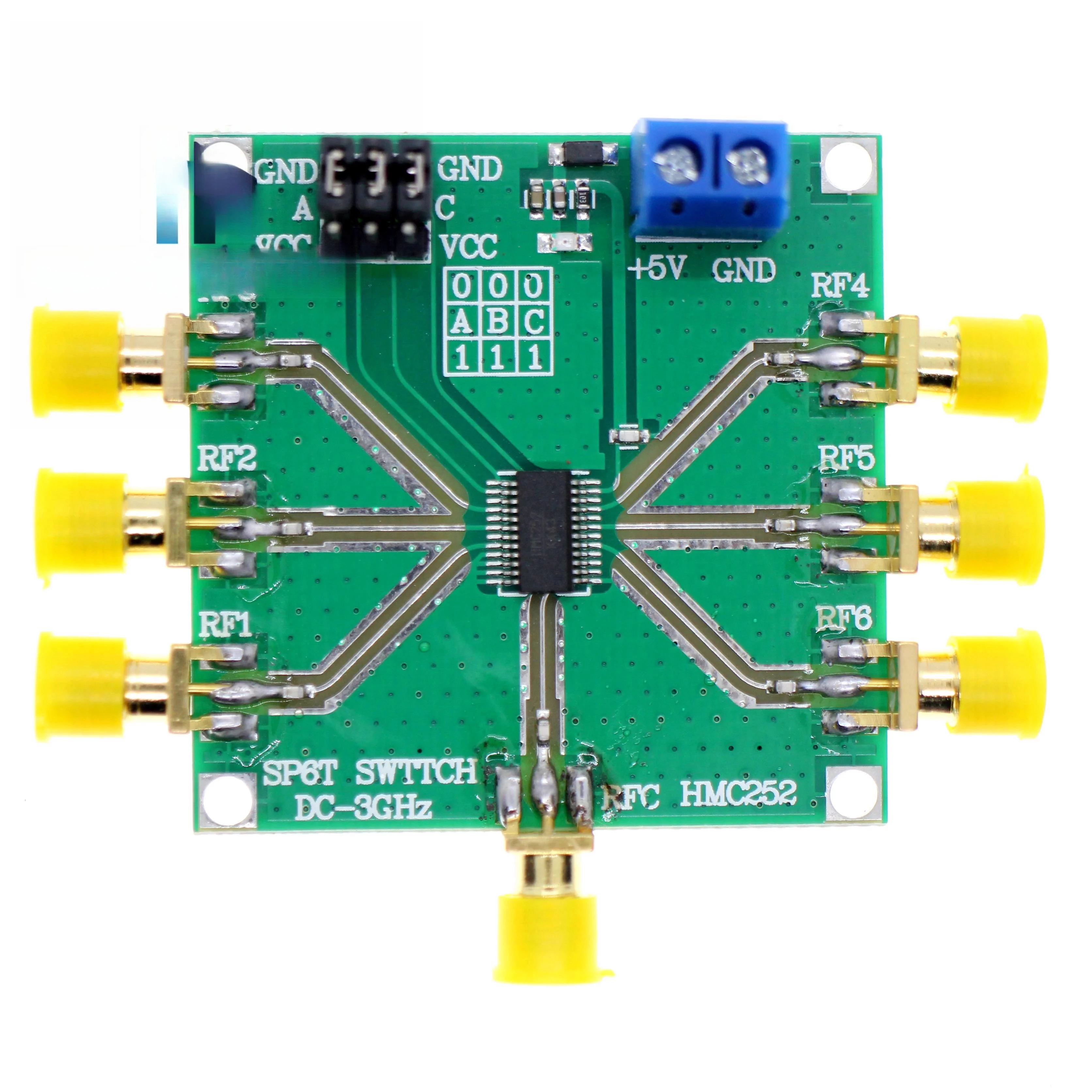 for HMC252 DC-3 GHz RF Single-Pole Six-Throw Switch RF Switch Non-Reflective SP6T Switch