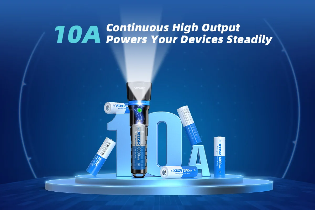 Xtar 2/4pc 21700 6000mah 충전식 고전력 대용량 3.6V 보호 플레이트 배터리 10A 출력 리튬 배터리