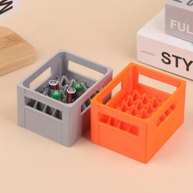 Caja de almacenamiento de batería de plástico, caja de cerveza, estilo No., 1 ud. 5 Aa No. Cesta de 7 pilas Aaa, caja de almacenamiento de pilas apilables, decoración del hogar