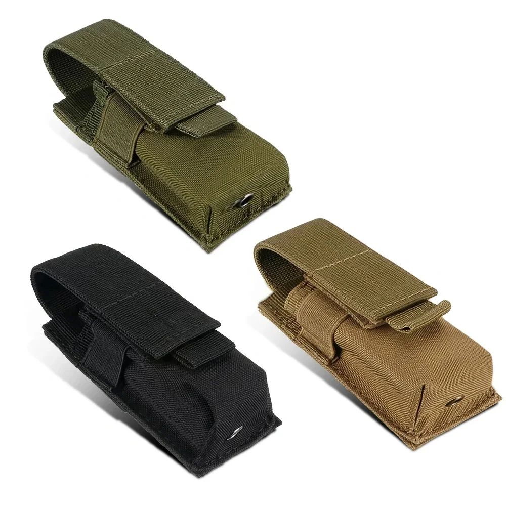 Modular MOLLE Waist Pouch: Flashlight/9mm Mag/Knife Holder for EDC & Tactical Hunting Accessories​