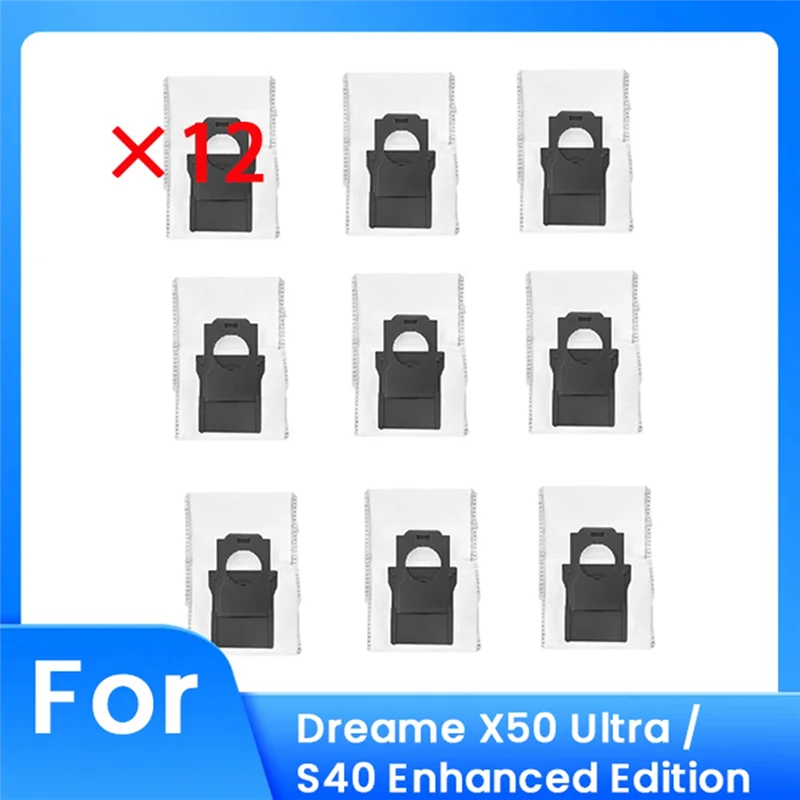 

ABRE-12 шт. пылесборники для Dreame X50 Ultra / S40 Enhanced Edition, аксессуары для пылесосов, долговечные и эффективные в использовании.