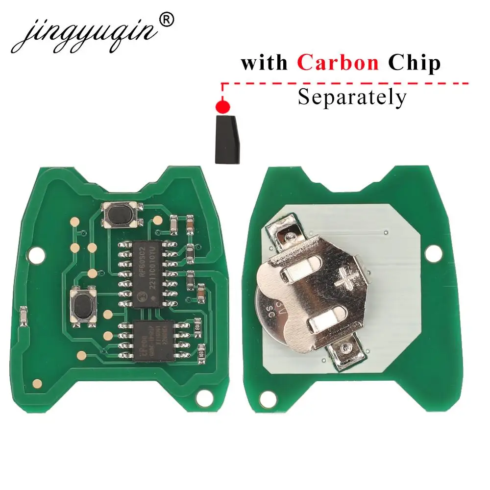 jingyuqin 433MHz remoto llave de coche para Citroen C1 C2 C3 C4 Saxo Picasso Xsara Picasso Peugeot 106, 206, 306, 107, 207, 307, 407 socio Toyota