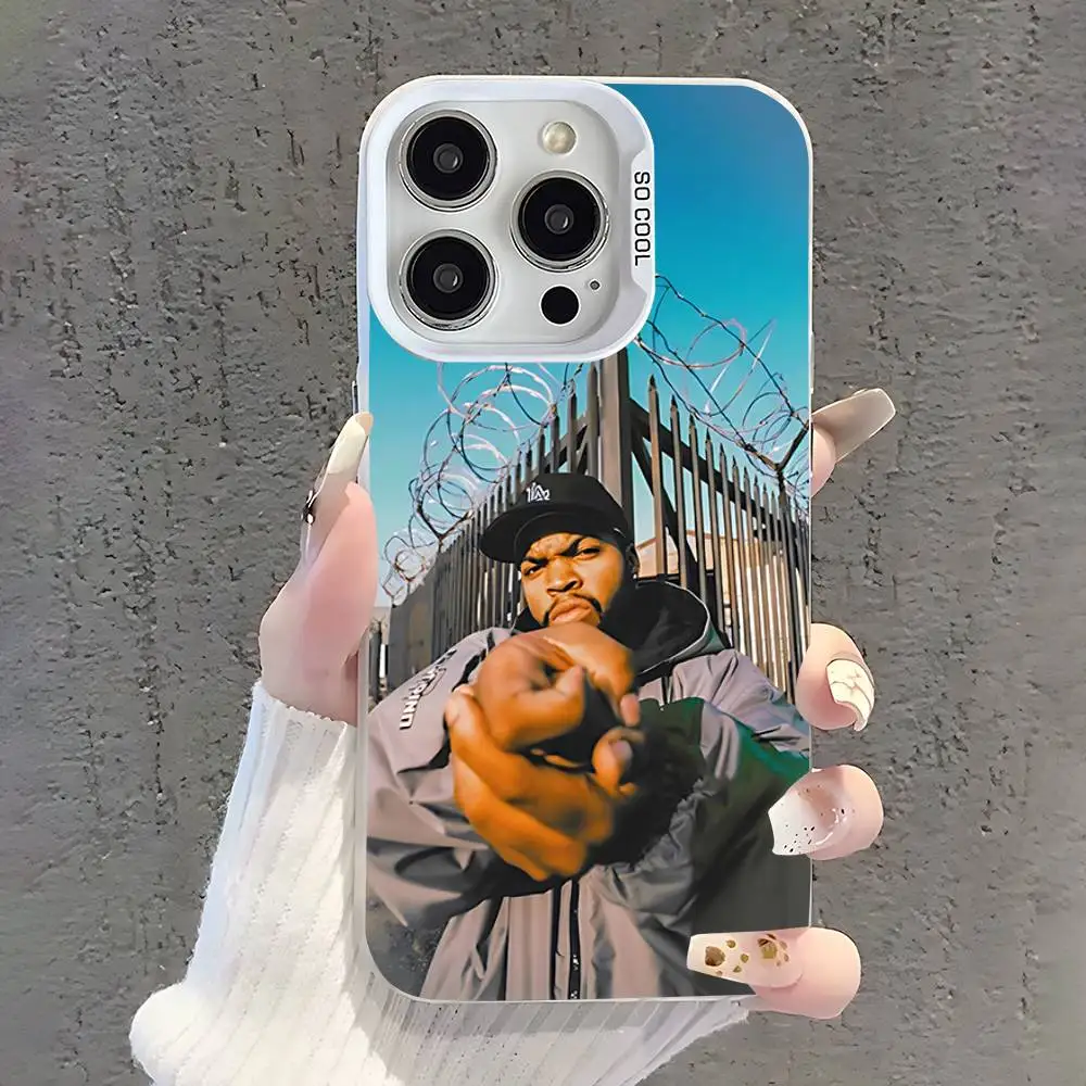 حافظة هاتف المدرسة القديمة Ice C-Cube لهاتف iPhone 17,16,15,14,13,12,11,Pro,XS,Max,Plus,Mini,SE غطاء مقاوم للصدمات من الحلوى البيضاء غير اللامعة