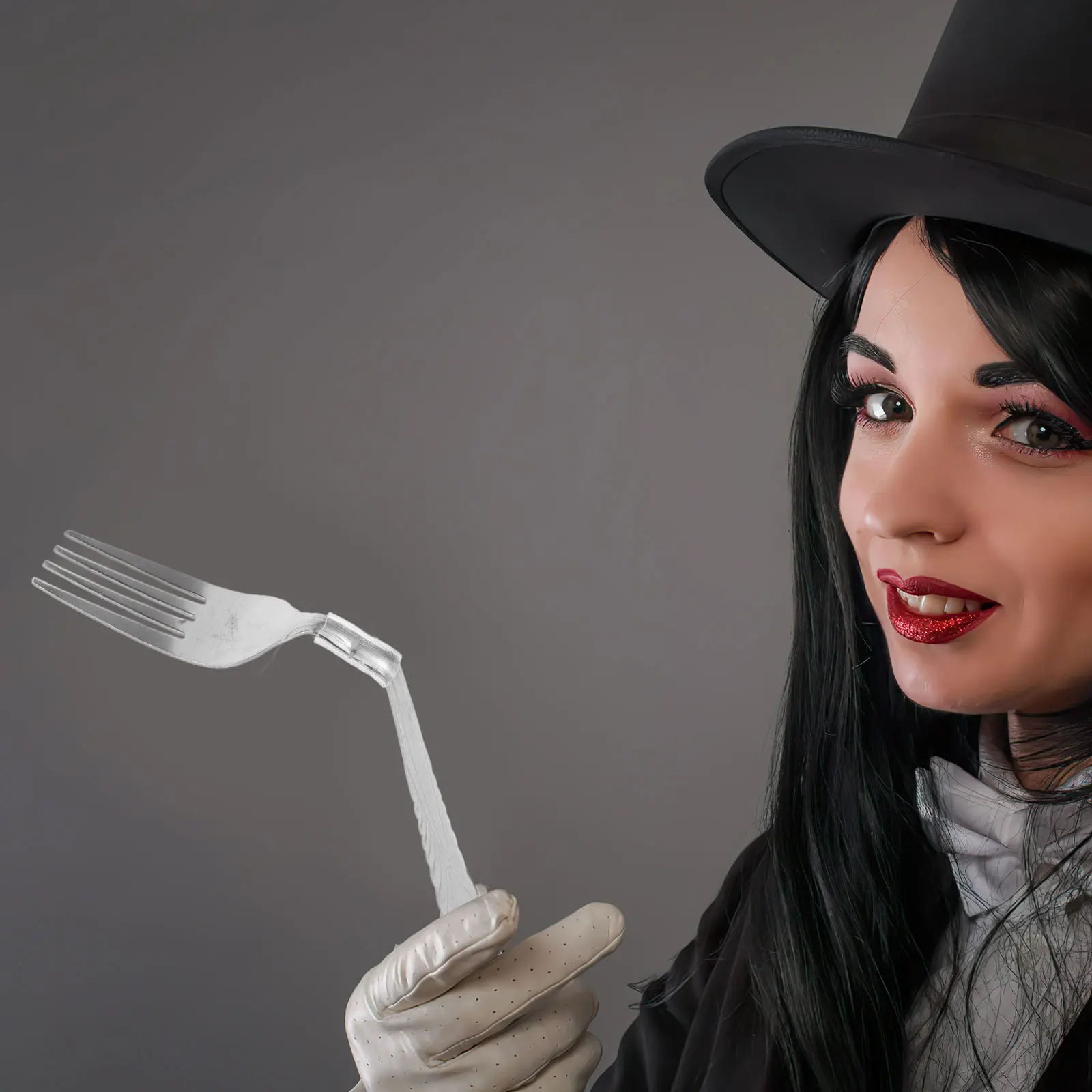 

2Pcs Mind Bend Fork Trick Prop Bend Fork Bending Fork Gimmick Toy Magician Performance