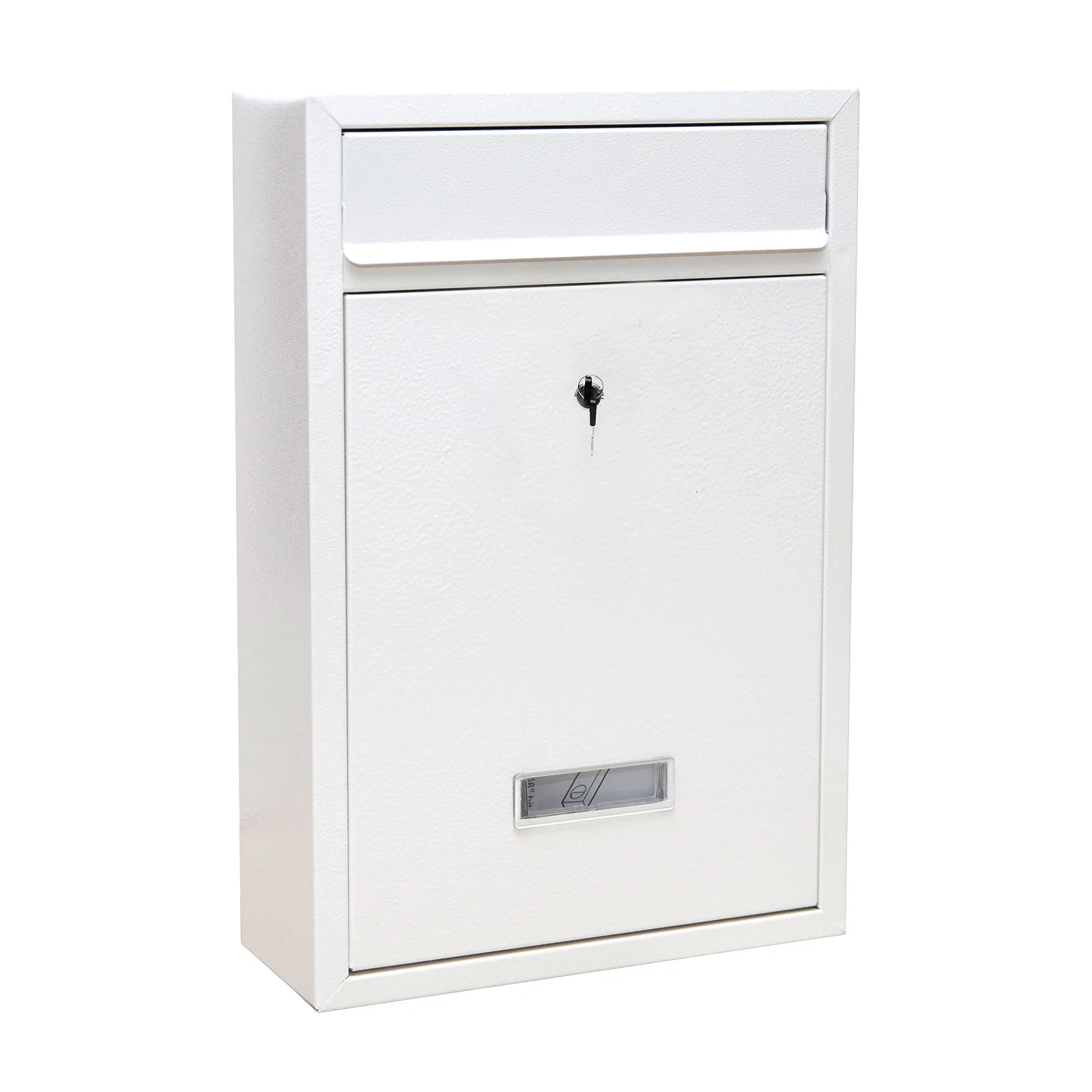 

black and white wood grain small mailbox metal galvanized steel plate vertical outdoor anti-theft password