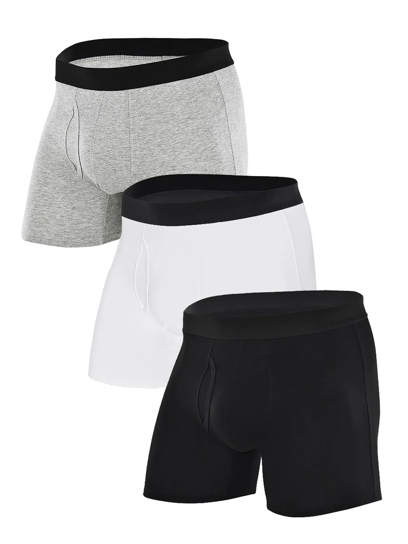 

3 шт., мужские трусы, открытое нижнее белье спереди, мужские шорты-боксеры, мужские вентилируемые трусы, слипоны, мужские боксеры