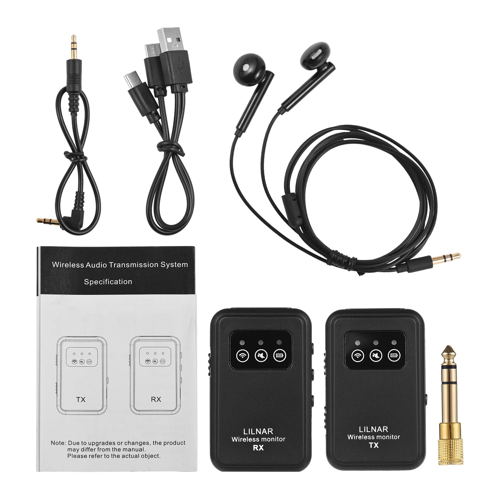 2.4G Wireless In Ear Monitor System Wireless IEM System with Transmitter Receiver Automatic Pairing Professional In Ear Monitor
