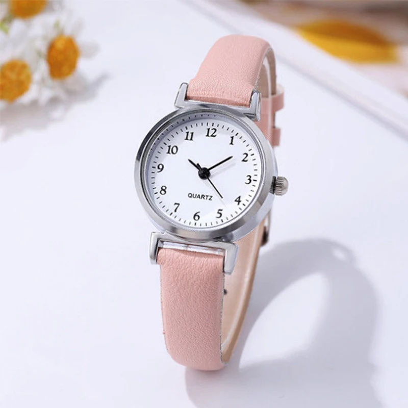 Fashion Small Dial Women's Watch Casual Leather Band Ladies Quartz Wristwatches