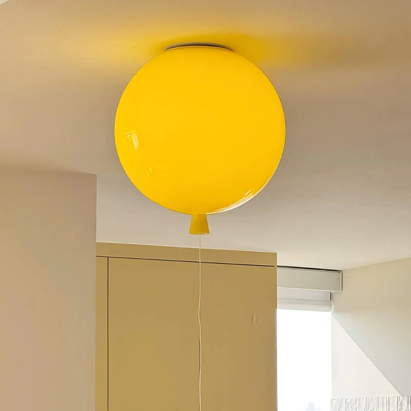 Colorful Glass Balloon Ceiling Lights Children's Room Bedroom Light LED Warm Baby Room Nursery Boy Girl Bedroom Ceiling Lamps