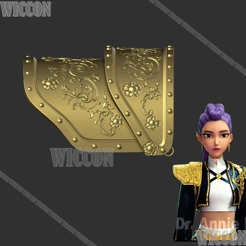 Armadura de hombro Rumi Color dorado PLA Prop Kpop Demon Hunter Cosplay HUNTRX accesorios decoración fiesta de Halloween Comic Con juego de rol