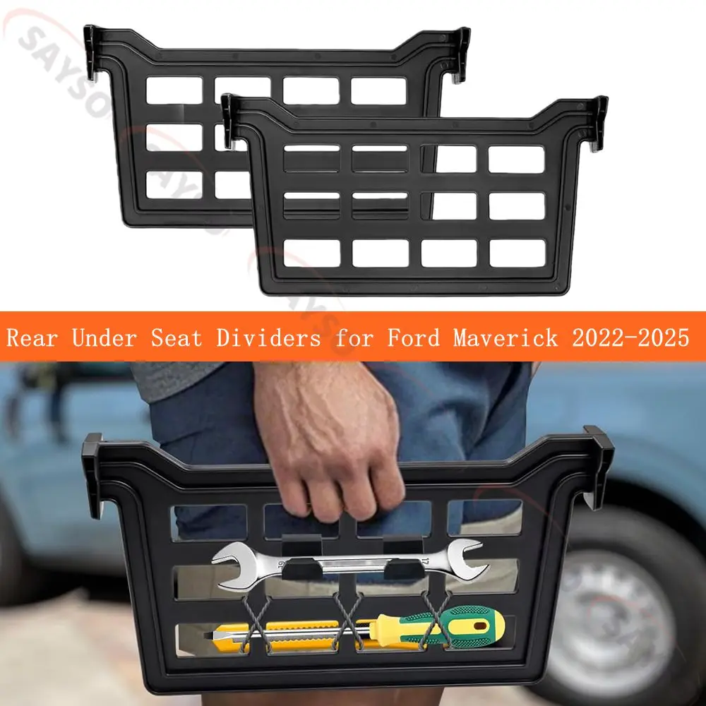 Rear Under Seat Dividers for Ford Maverick 2022-2025 Accessories, Rear UnderSeat Storage Space Dividers Organizer Accessories (2