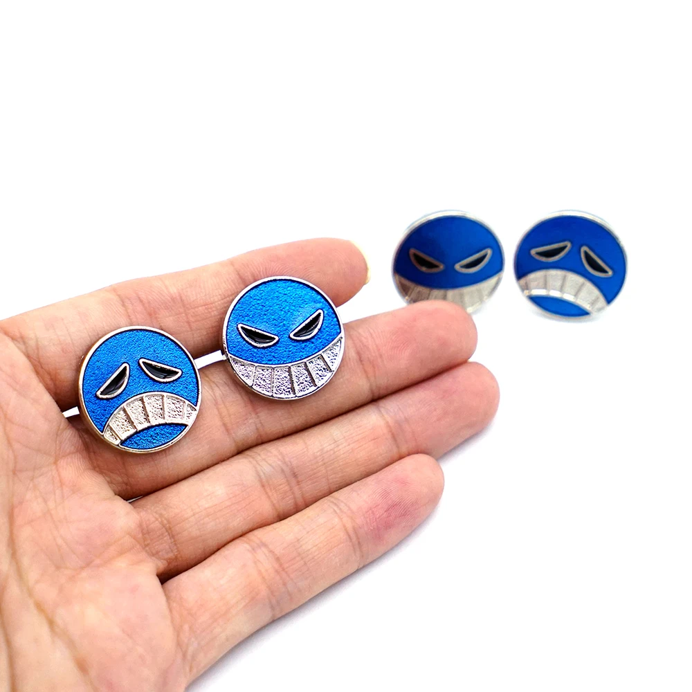 Portgas·D Ace Cufflinks for Mens Man Shirt Cufflinks Gift Cuff Links Curve Links for Men