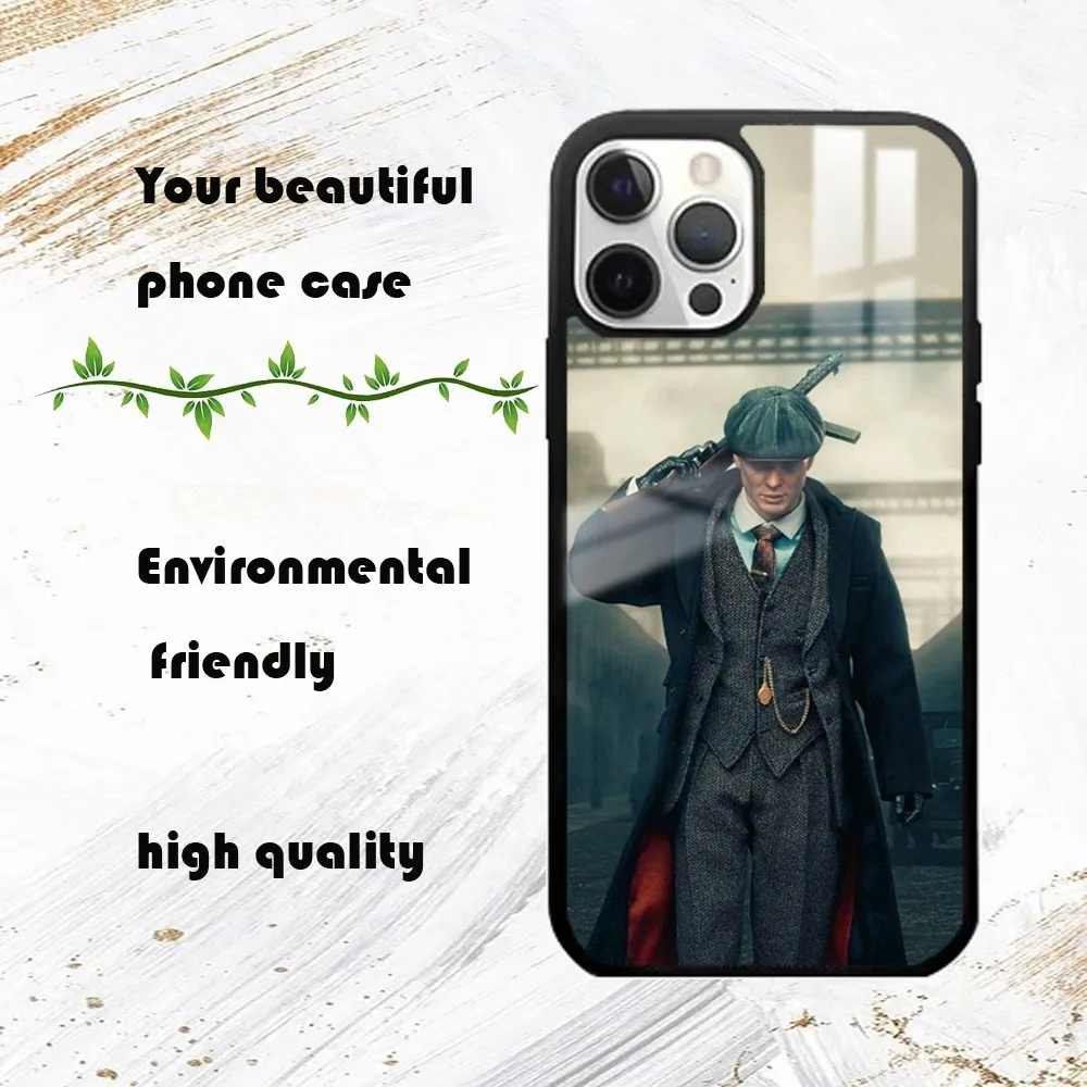 T-Thomas Shelby Peaky B-Blinders Phone Case For iPhone 16 15 14 13 12 11 Pro Max Plus Mini PC Fashion mirror phone case