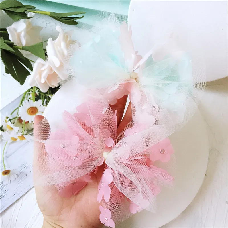 Gorgeous Gradient Five-Petal Flower Mesh Butterfly Bow for Kids Hair Accessory hair clips for girls