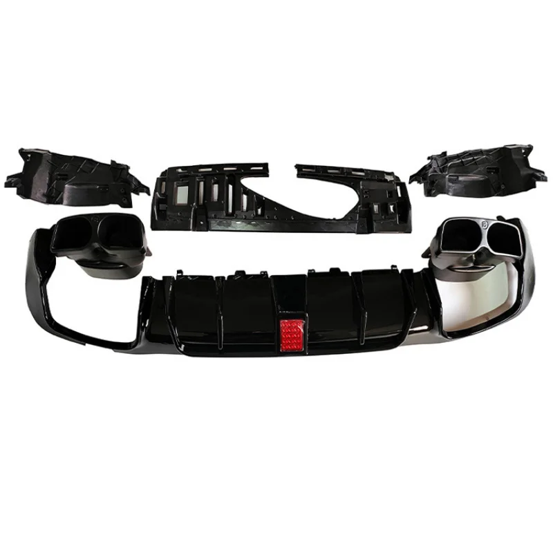 Car Accessories Factory Design W213 Rear Diffuser With Stainless Steel Tips E Class Hot Selling