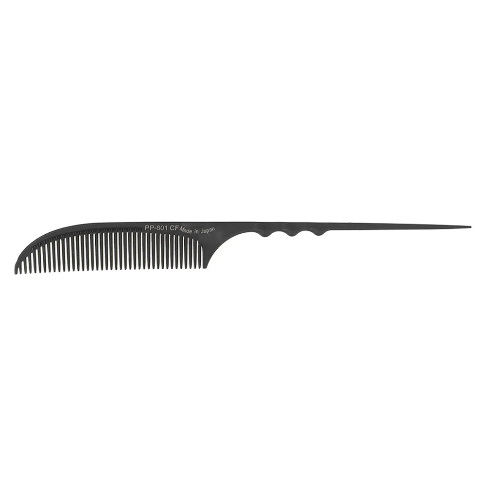 For Barber Styling Professional Tail Comb Fine Tooth Black Color Hairdressing Comb Carbon Fiber Portable Styling Comb Salon Use