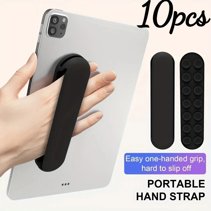 10pcs/1pc Handed Tablet & Phone Grip with Arm Strap - Non-Slip Wrist Strap, Compatible with for iphone, iPad, Android Devices
