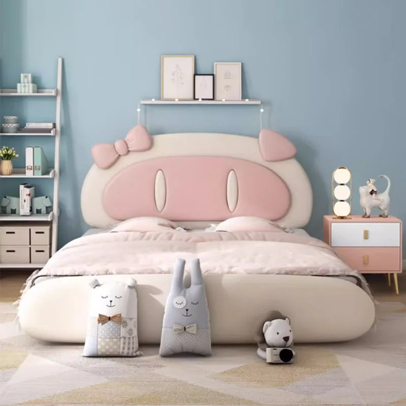 

Queen Size Aesthetic Bed Bases Frames Kids Cute Princess Double Children Bed Modern Girl Letto Matrimoniale Bedroom Decoration