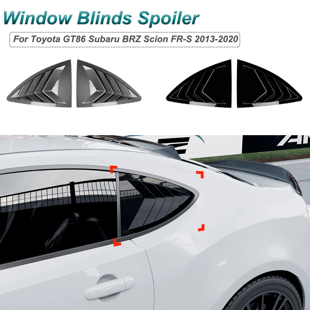 High Quality ABS Glossy Black Window Blinds Spoiler Exterior Decorations For Toyota GT86 Subaru BRZ Scion FR-S 2013-2020