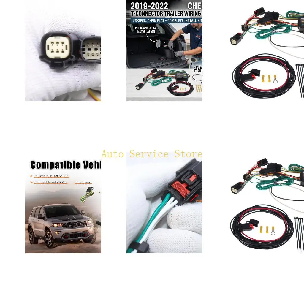 462A Plastic Trailer Light Connector 56406 4 Pin Trailer Wiring Harness For Select Models Quick Plug And Play Design