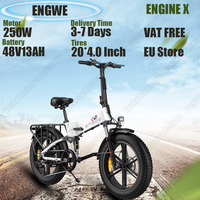 ENGWE ENGINE X Folding Electric Bike 250W 48V13AH Lithium Battery Adult Electric Bicycle 20*4.0 Inch Fat Tire Mountain E-bike