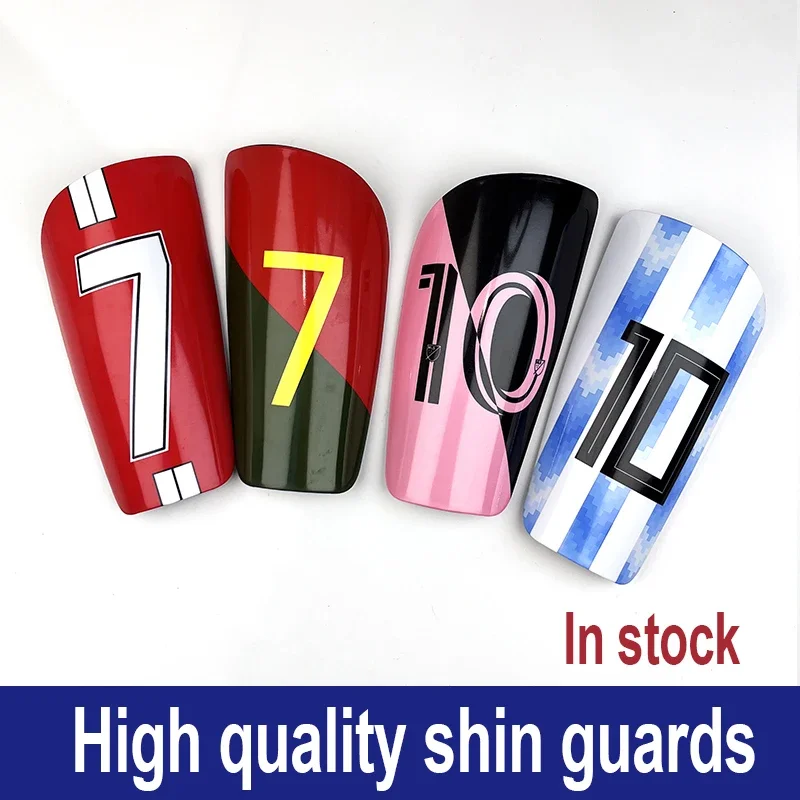 High Quality Smooth Glossy Football Leg Guards Professional Competition Training Shin Guards Adult Child Calf Impact Protection